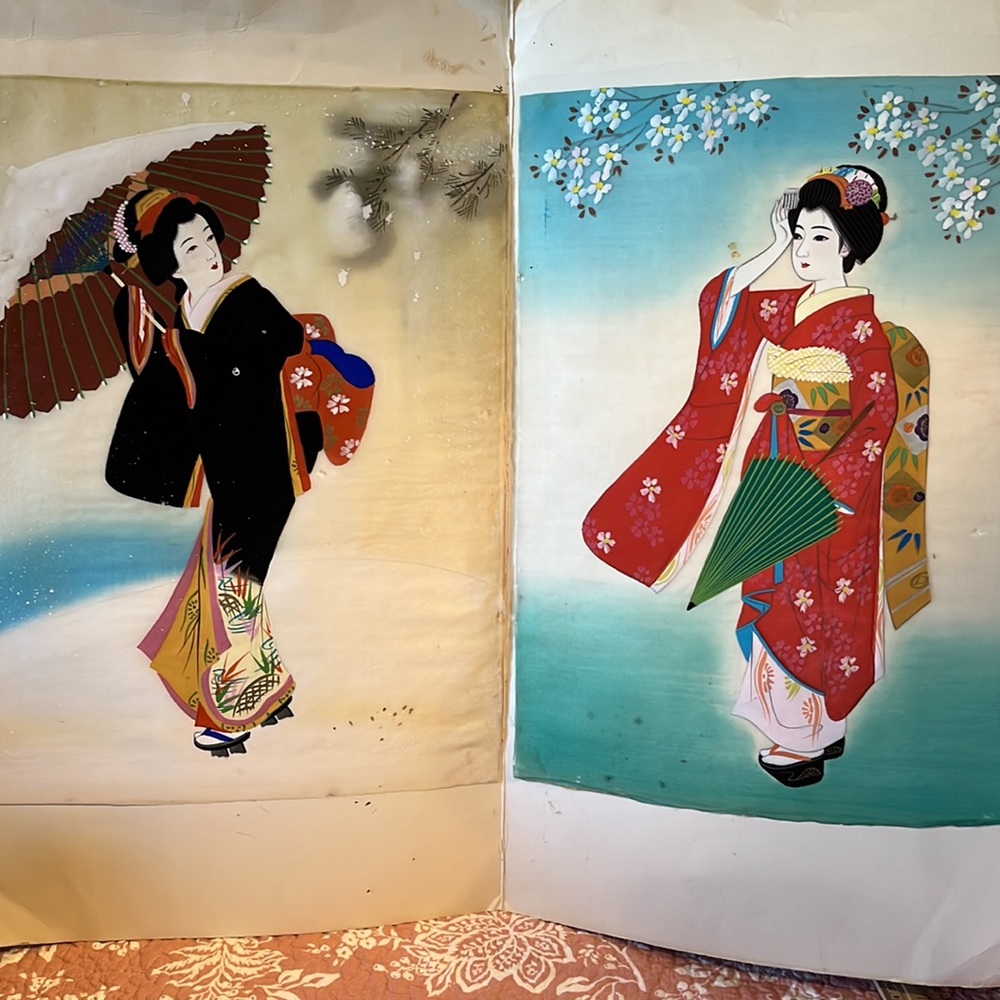 Vintage Japanese Geisha Art